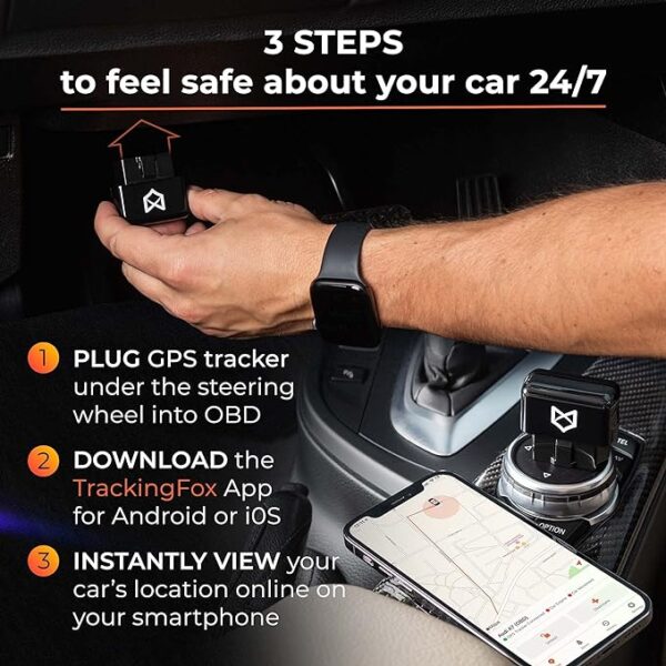 GPS Vehicle Tracker Device, Real Time Car Tracker with Phone App - Image 2